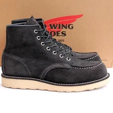 Red wing 8874 6-inch Classic Moc toe Black Abilene Roughout Irish Setter US6E