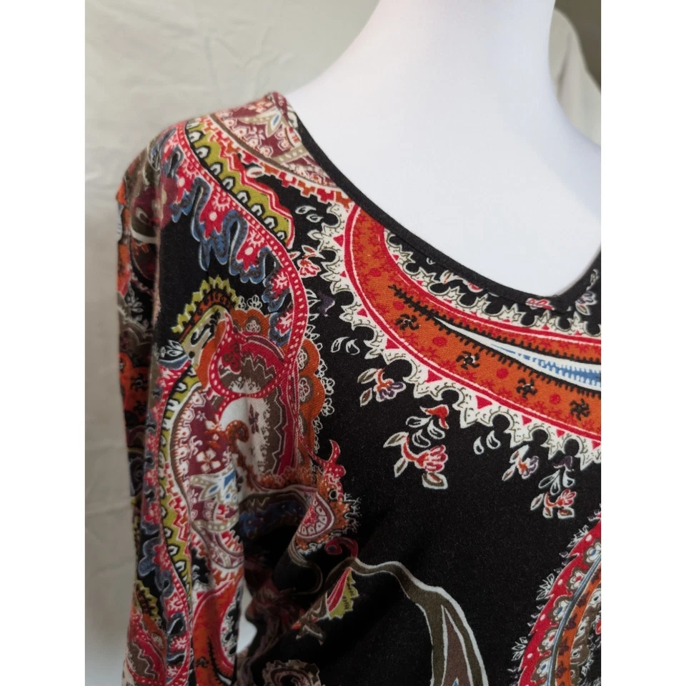 Blusa Camisa Top Para Mujer Chico Para Mujer Talla 1 Mediana Tejida Calicó Elástica Usada en Excelente Condición Foto 2 de 4