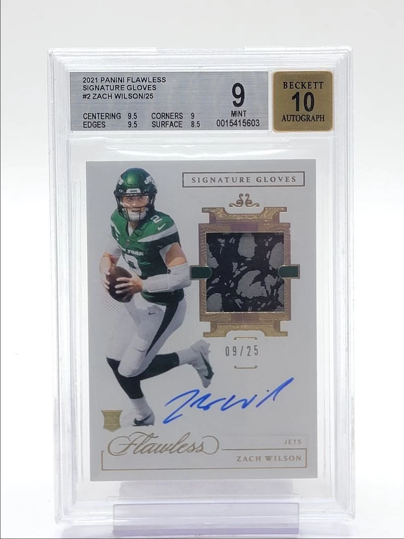 Zach Wilson Panini Flawless Signature Gloves #SGLZWI Base