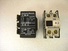 Lot of (2) Used Klockner Moeller 11 DIL M Auxiliary Contacts