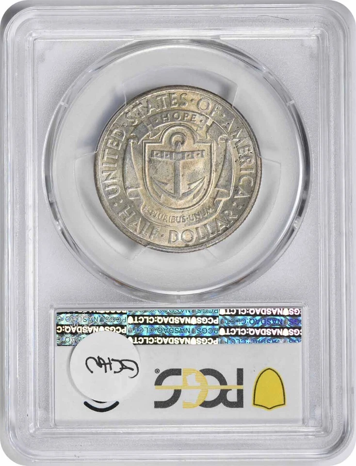 Rhode Island Commemorative Silver Half Dollar 1936-D MS65 PCGS - Image 2 of 2