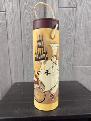 Vintage Jennifer Garrant  Fat Chef  Wine Bottle Box Holder 2003 