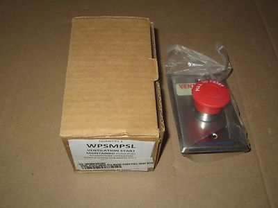 NEW Pilla Emergency WPSMPSL Single Gang Wallplate Push Button Ventilation Start