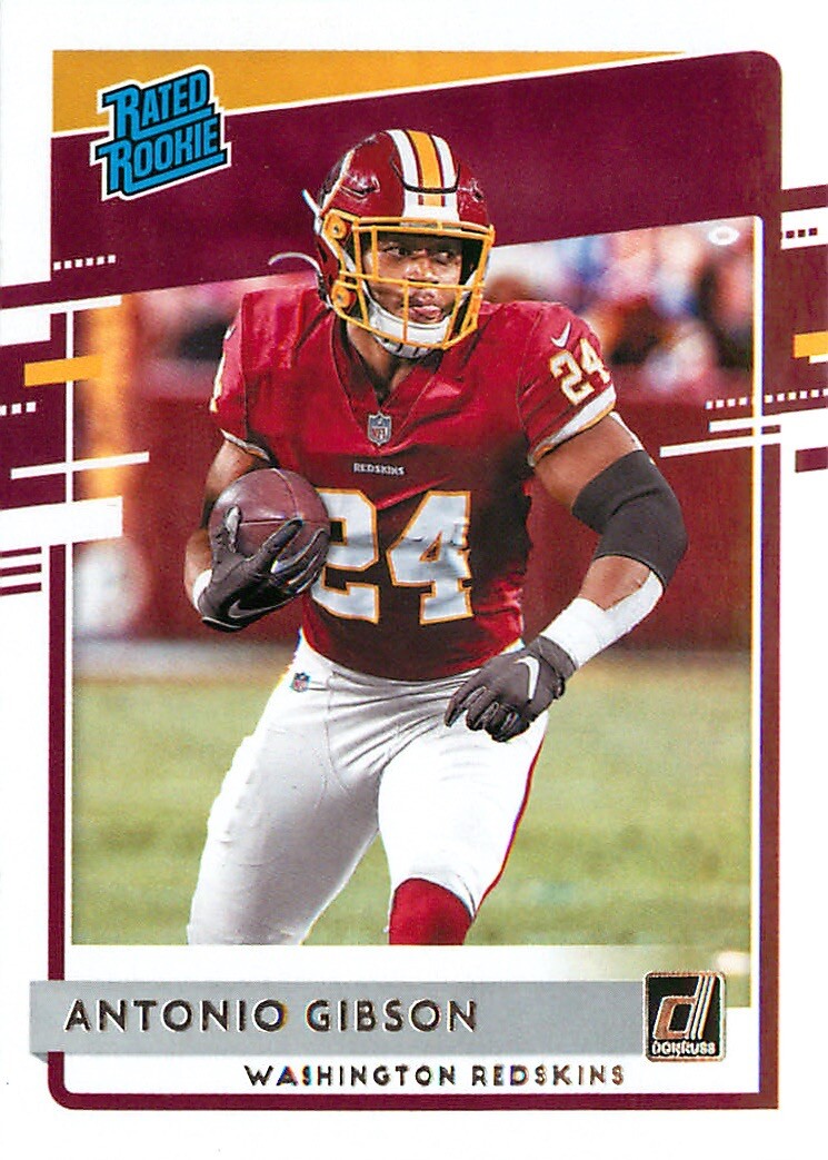 Antonio Gibson 2020 Donruss Football Rated Rookie Card #335 Washington Redskins