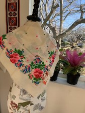 Ukraine wool shawl scarf vintage new