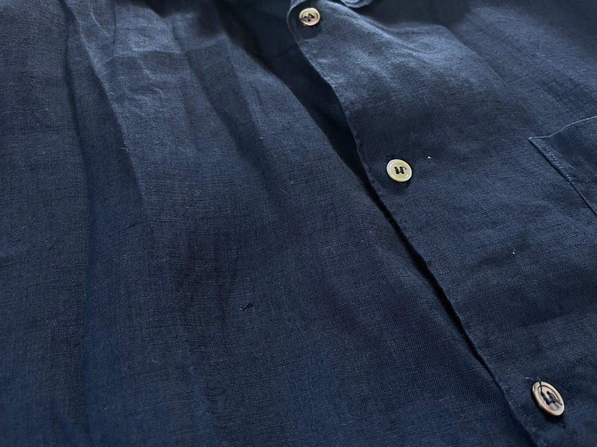 Comme Des Garcons Vintage 80s Linen Blouse Open Collar Rare Made