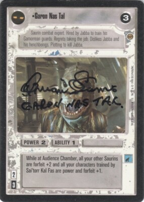 Star Wars CCG - Brian Harris (Garon Nas Tal) - signed card - autograph