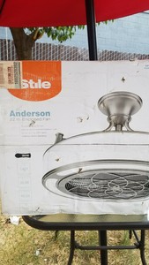 Stile Anderson 22 Inch Ceiling Fan Brushed Nickel Finish Ebay