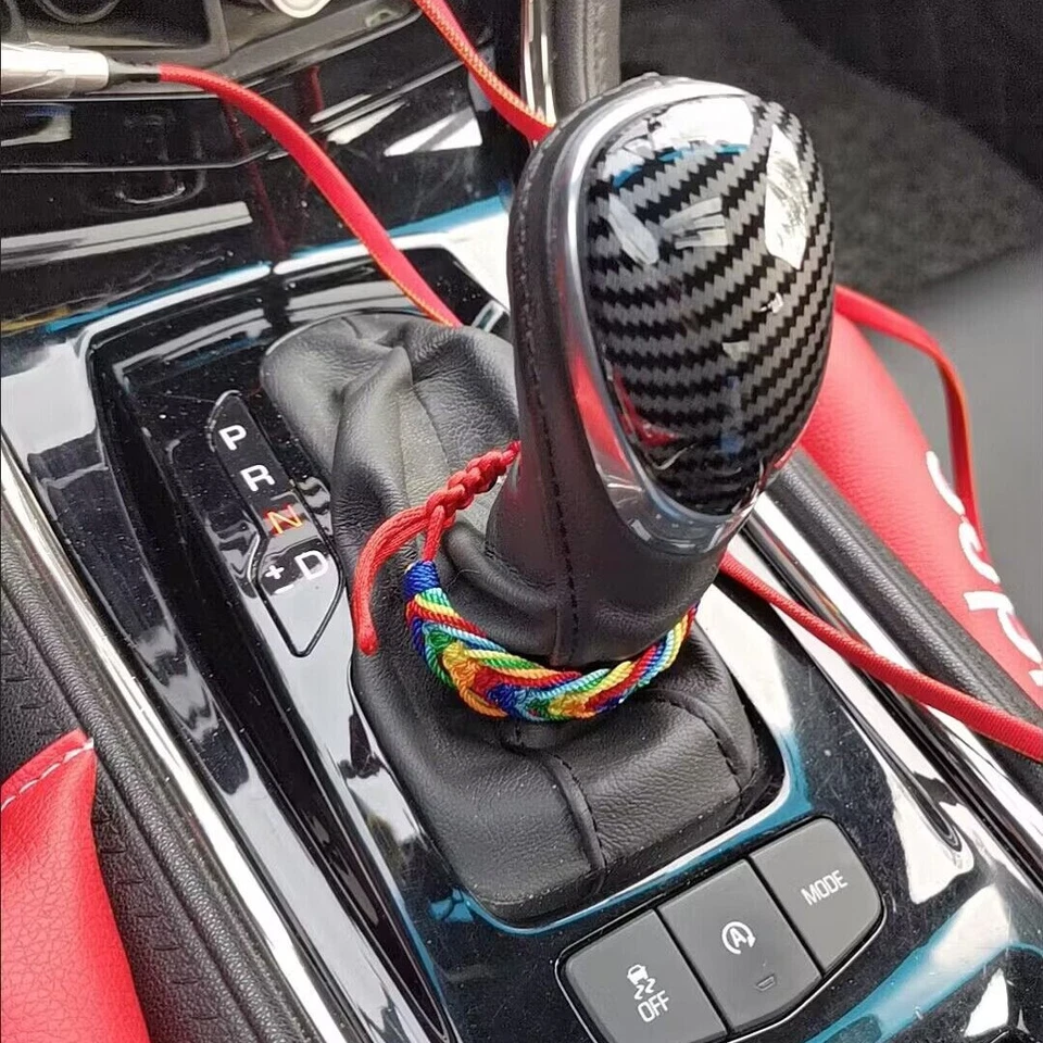 Carbon Fiber Gear Shift Knob Trim Cover Decor For Cadillac ATS SRX XTS Foto 2 de 3