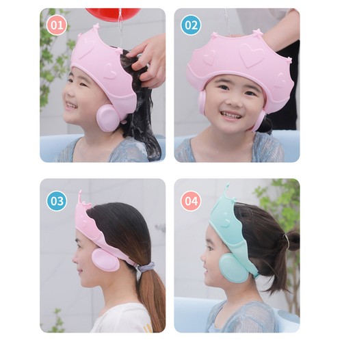 New Soft Baby Kids Children Shampoo Bath Bathing Shower Cap Hat Wash Hair Shield - Picture 12 of 15