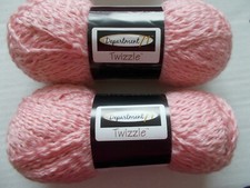 Department 71 Twizzle wool blend yarn, Strawberry, lot of 2 98 yds each 