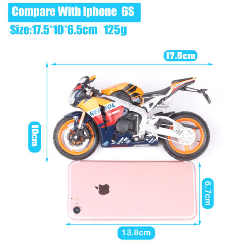 1:12 Automaxx Honda CBR1000RR CRB Repsol Fireblade Motorcycle Model Bike Orange - Picture 5 of 12