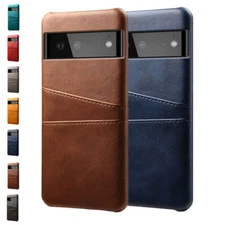 HOT For Google Pixel 7/6 Pro/6a 7A Leather Card Slots Shockproof Slim Back Case