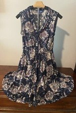 Simply Vera Wang Dress Womens Size Small Purple Floral Sleeveless