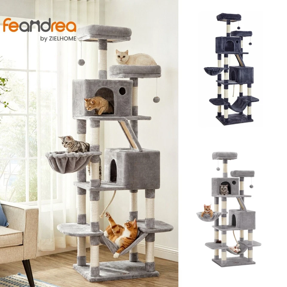 Kratzbaum Katzenbaum XL-XXL Kletterbaum Katzenkratzbaum Katzen Sisal FEANDREA