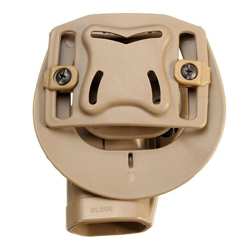 Quick Tactical Belt Paddle Holster Right Hand Fits for Glock 17 19 23 32 Tan - Image 4 of 4