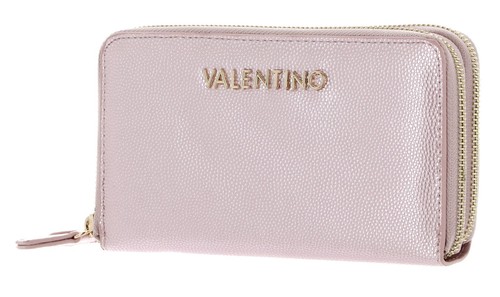 VALENTINO Divina Zip Around Wallet Rosa Metallizato rosa