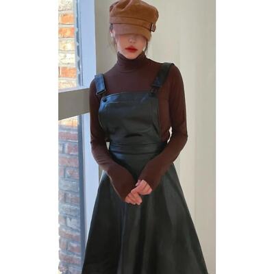 PU LEATHER Overall Dress size XL | eBay