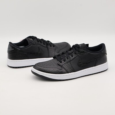 DD9315-003 Nike Air Jordan 1 Low Golf Black Crocodile Skin Iron