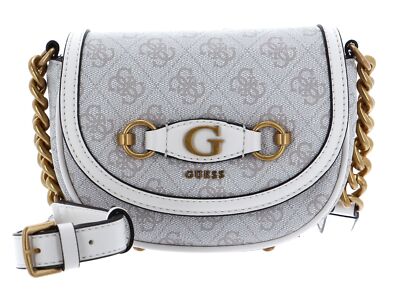GUESS Izzy Mini Crossbody Flap Umhängetasche Tasche Dove Logo Neu