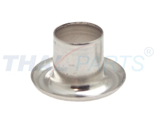 THAL PARTS® 100 pezzi occhielli rotondi arrotolabili ad anello 13 mm x 7,0 mm metallo nichelato argento