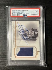 2020 Topps Dynasty Cody Bellinger Patch Auto /10 PSA 9