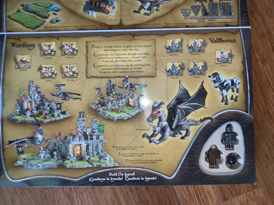 Mega Bloks Dragons 9886 Sorcerers Lair Incomplete Plus Instructions for sale online