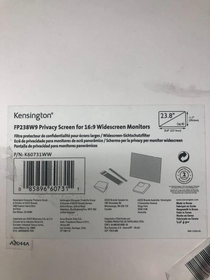 Kensington Privacy Screen For 23.8" WideScreen Monitors K60731WW - Image 2 of 4