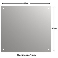 eR Home Stainless Steel 1mm Thick Hob Splashback for Kitchen With Brush Finish