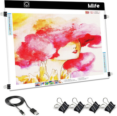 A2 LED Light Pad for Diamond Art Painting Light Board with 3 Brightness, Tracing