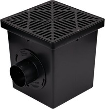 Square Catch Basin Drain Kit 2-Opening Catch Basin Drain 2 Adapter 1 Outlet Plug