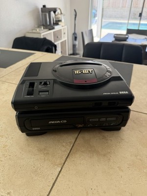 MEGA CD Console SEGA Genesis System Color Black Partially Works