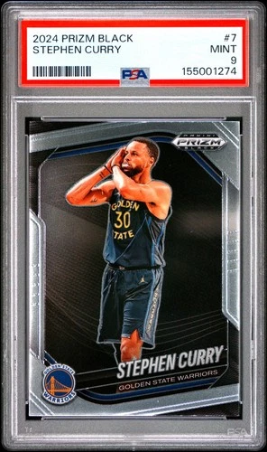 2024-25 Panini Prizm Black Stephen Curry Card #7 PSA 9 NIGHT NIGHT