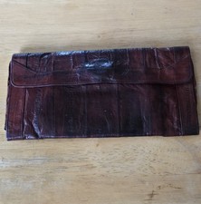Gunuine Eel Skin Wallet Maroon 1980s