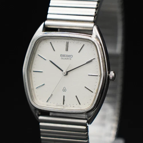 [Exc+5/Rare]  Seiko Men's Watch Silver 6431-5100 Quartz Vintage New Battery 1982