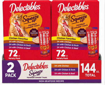 Hartz Delectables Squeeze Up Interactive Lickable Cat Treat (Pack of 72)-2 PACK