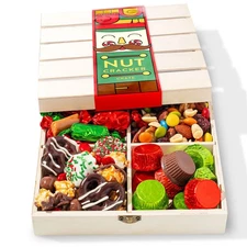 Christmas Gift Basket, Holiday Gourmet Treats- Variety Snack Crate- Candy Tra...