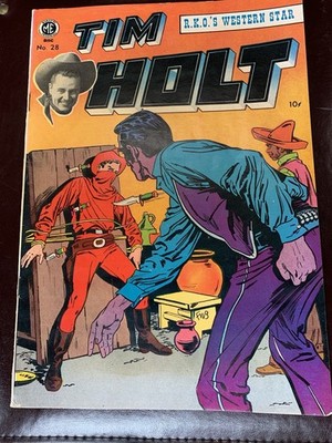 TIM HOLT 28 GHOST RIDER Magazine Enterprise 1952 - VF Golden Age Tight Comic  