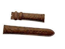 Jacques Lemans 21mm Genuine Ostrich Watch Strap - Brown