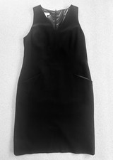JONES NEW YORK Elegant Lined Worsted Wool Sheath Dress Basic Black Women's 8P