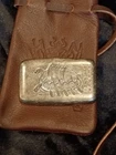 5 oz .999 Fine Silver Hand Pour, Viking Ship. (Leather Pouch)