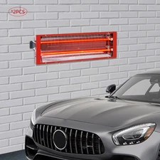 2pcs 2000W Spray Baking Booth Infrared Paint Curing Light Heating Lamp Heaters