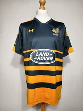 Men's Wasps Rugby Union Home Shirt Under Armour XL Black and Yellow