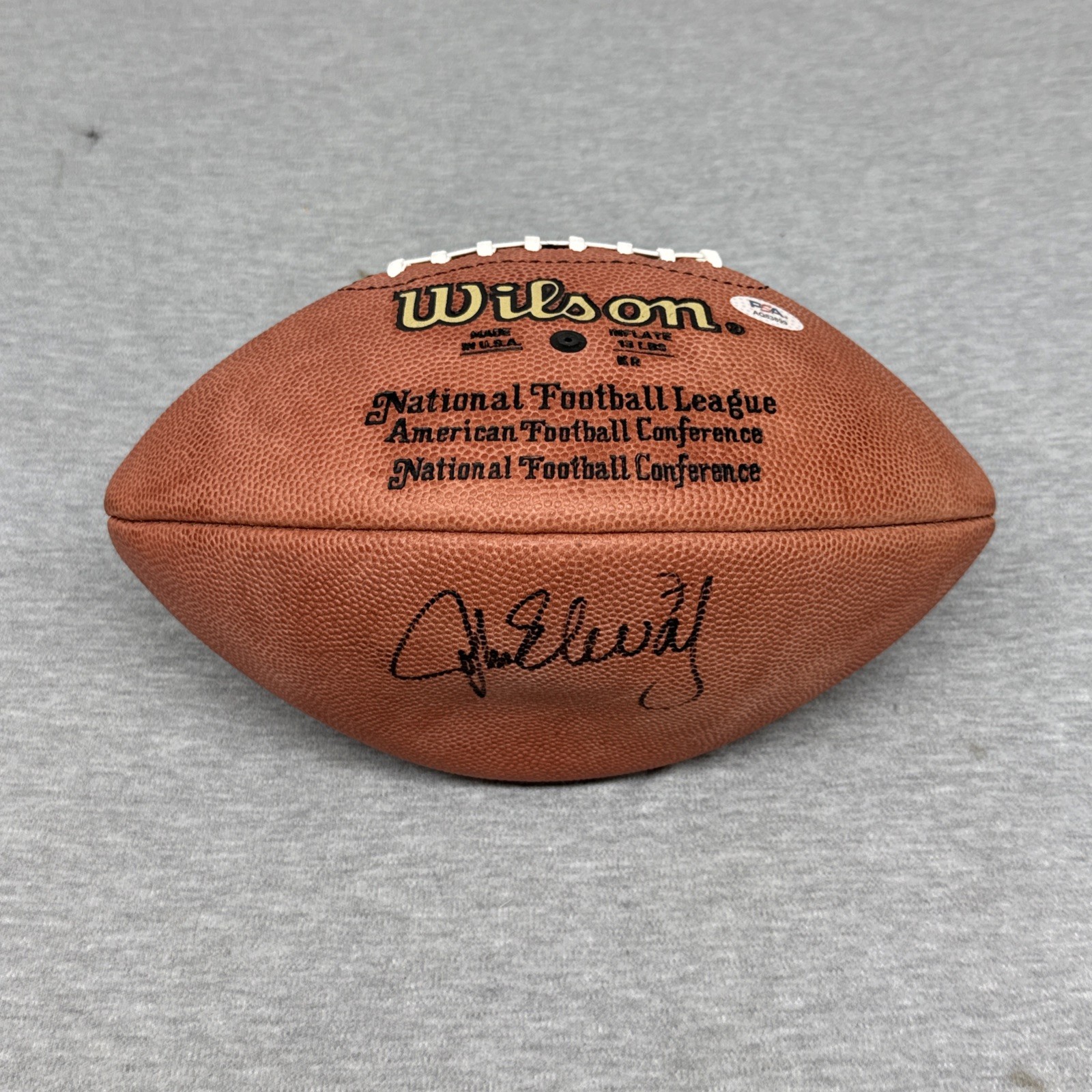 John Elway #7 Signed Autograph Official NFL Wilson Football PSA/DNA