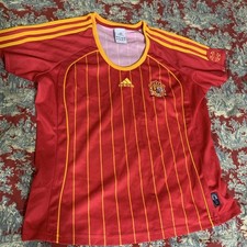Adidas Spain home soccer woman jersey world cup 2006 Sz L  Clean No Returns