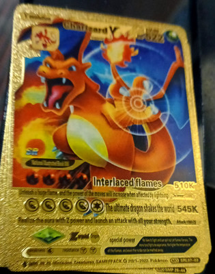 2022 CHARIZARD V SRL07-03 EVOLUTION GOLD FOIL FULL ART FAN ART VARIATION (D)
