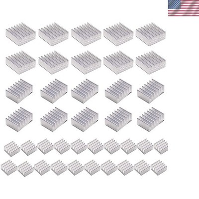 40 PCS Durable Aluminum and Copper Heatsinks with Adhesive Tape for Efficiency