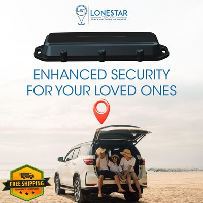 Lonestar GPS Tracker 4G 5G Vehicle, Rugged IP68 Waterproof Asset Tracker