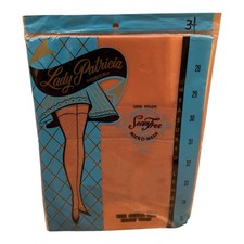 Vintage Lady Patricia Seamfree 400 Needle Micro Mesh Stockings Size 9 1/2 34  
