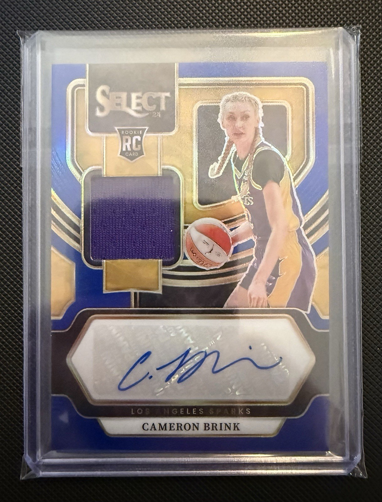 CAMERON BRINK 2024-25 SELECT WNBA RPA ROOKIE PATCH BLUE RC AUTO /49 - No. AM-CB